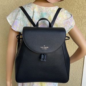 Kate Spade Bags | Kate Spade Medium Flap Leila Backpack | Color: Black | Size: Os | Pinkpoppyresale's Closet